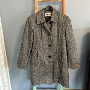 Wool blend oversized coat